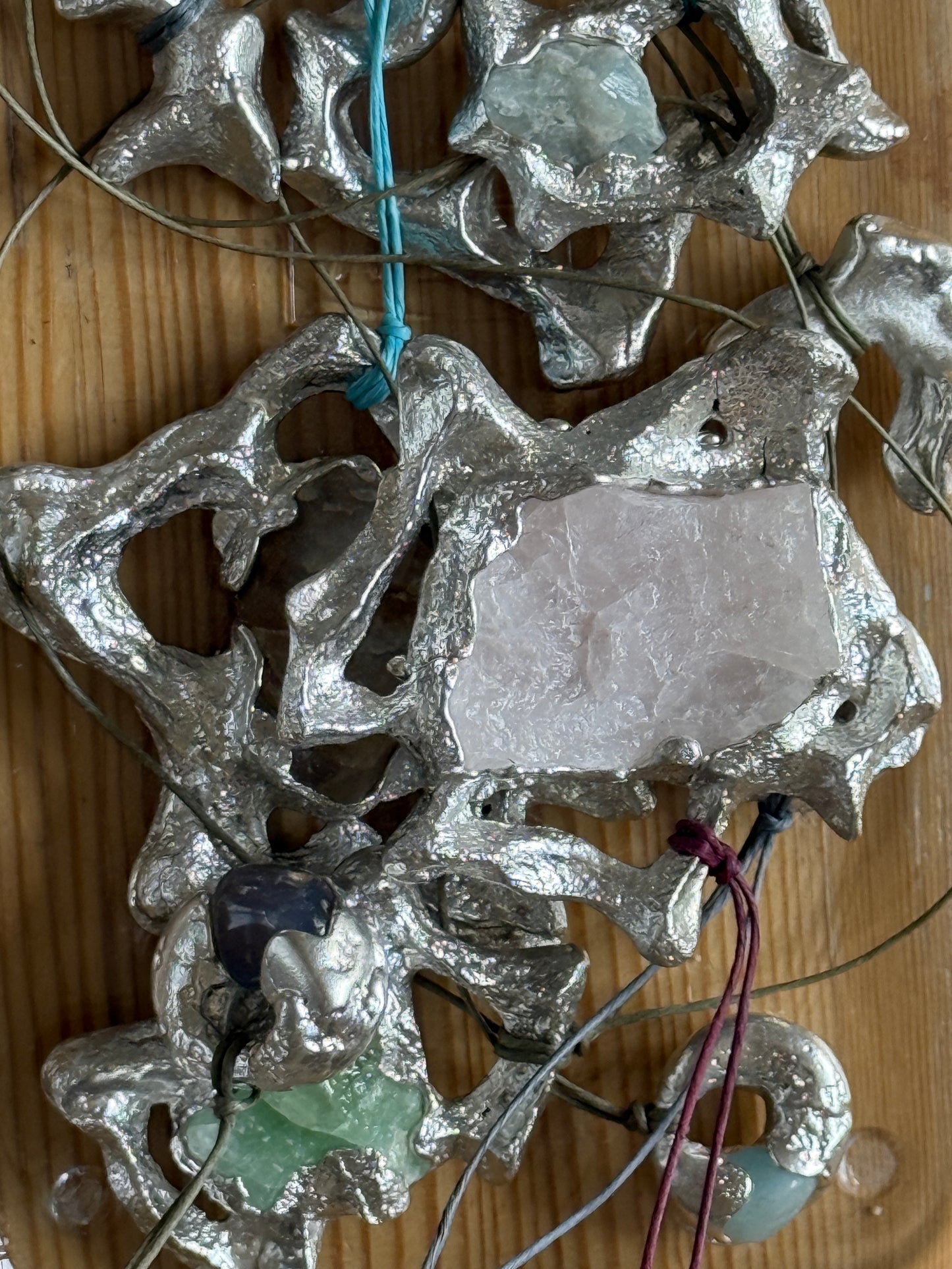 Fossil Necklace w/ Rose Quartz