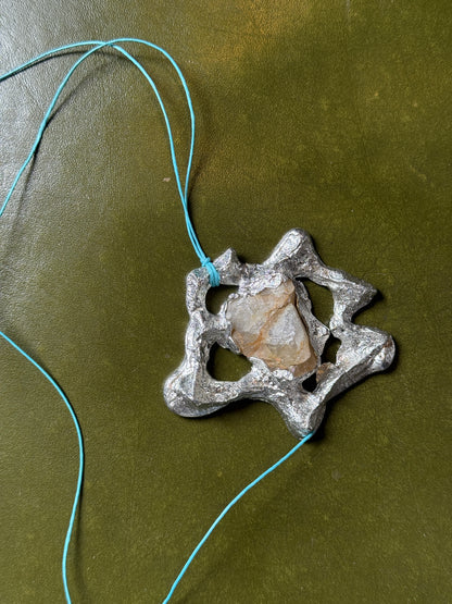 Fossil Necklace w/ Stone