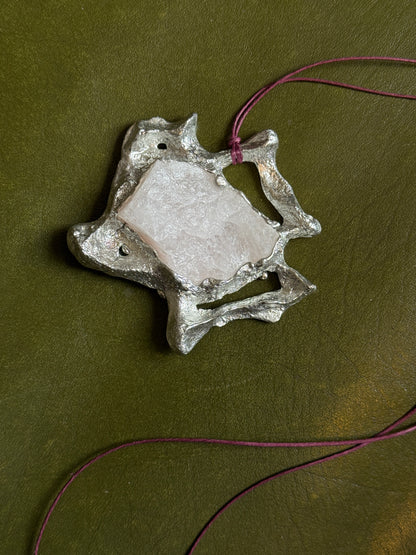Fossil Necklace w/ Rose Quartz