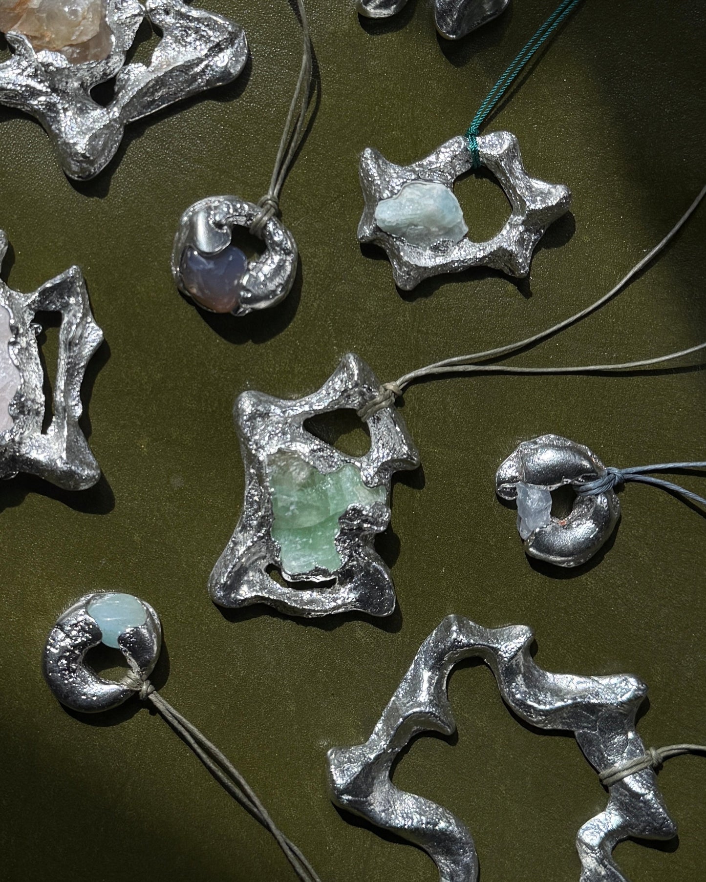 Supermini Fossil Necklace w/ Stone