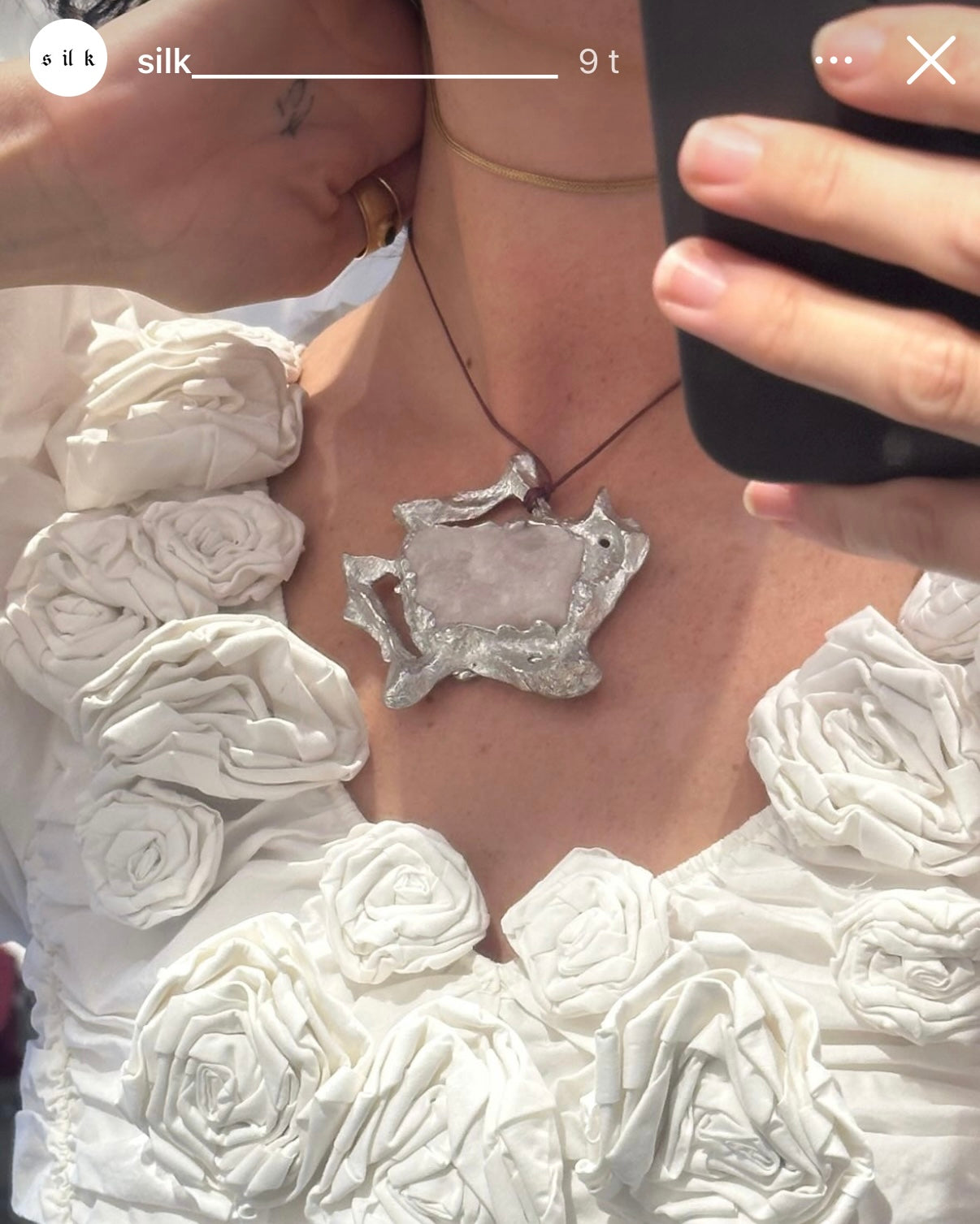 Fossil Necklace w/ Rose Quartz