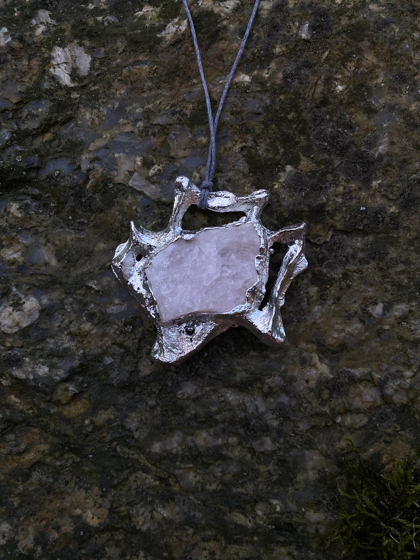 Fossil Necklace w/ Rose Quartz
