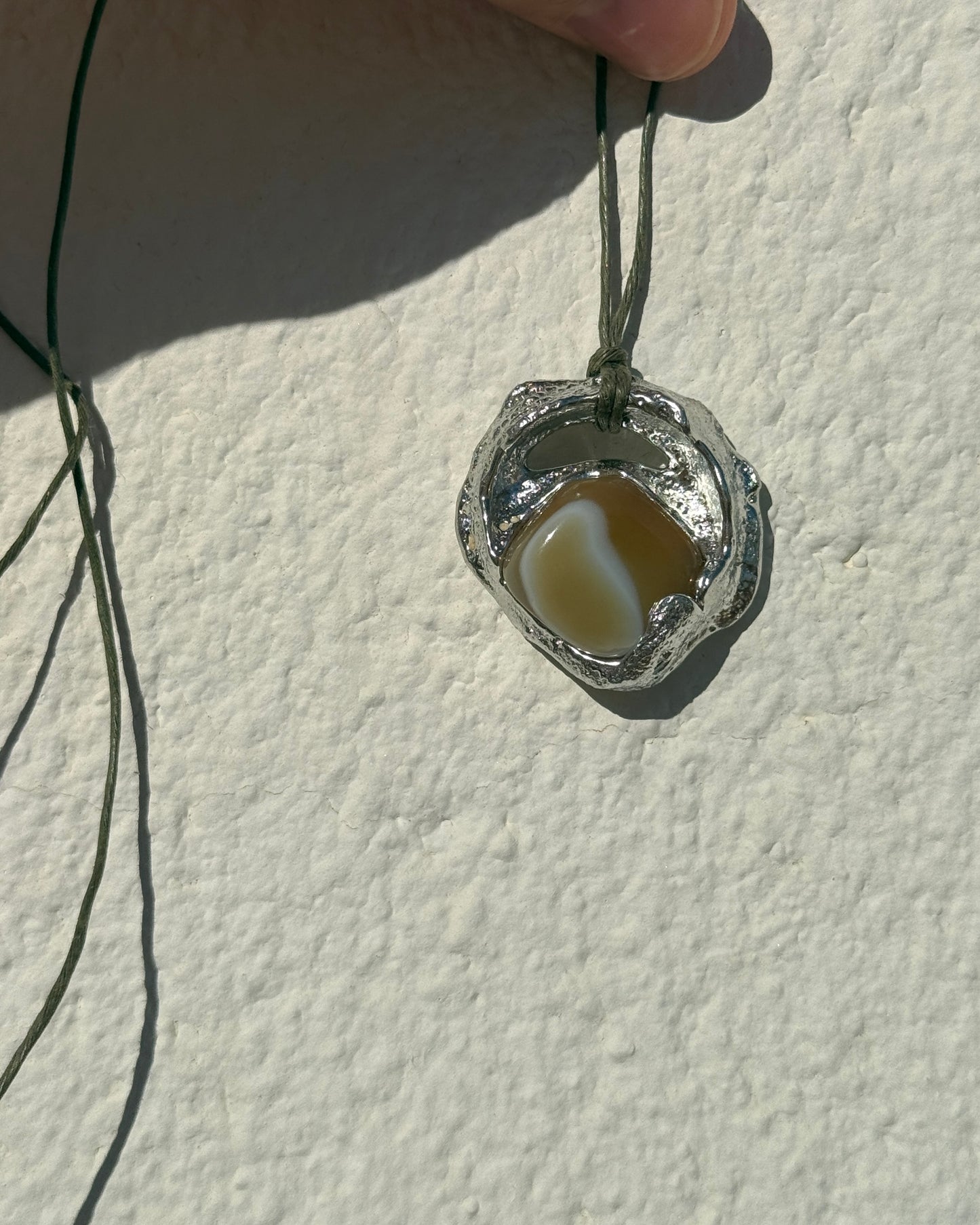 Mini Fossil Necklace w/ Stone